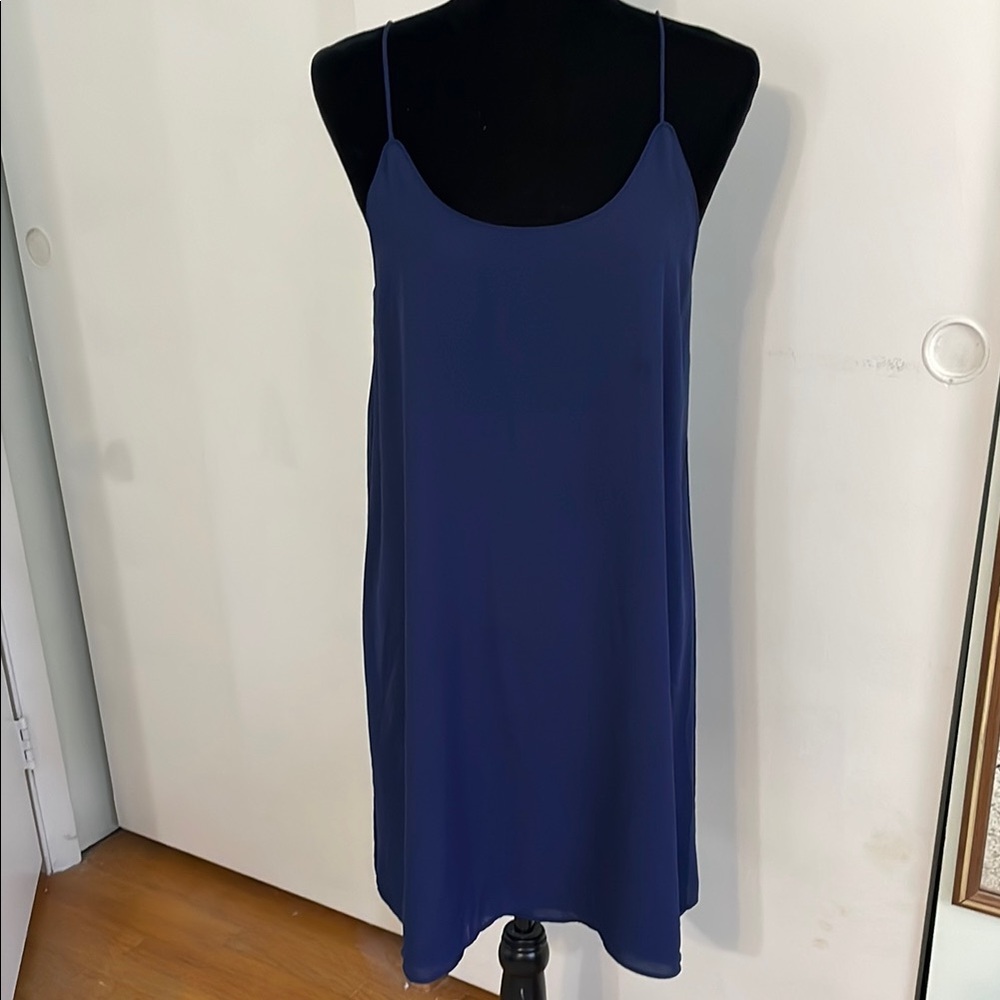 Elegant Blue Slip Dress